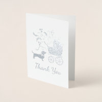 Dachshund Wiener Dog Baby shower Blue Boy