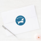 Dachshund Wiener Dog Baby shower Blue Boy Ronde Sticker (Envelop)