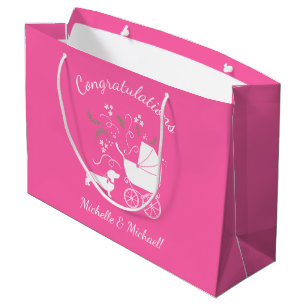 Dachshund Wiener Dog Baby shower Pink Girl Groot Cadeauzakje