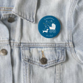 Dachshund Wiener Dog Baby shower Ronde Button 5,7 Cm (In situ)