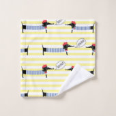 Dachshund Wiener Dog Bonjour Bad Handdoek (Wasdoekje)