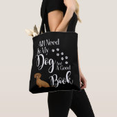 Dachshund Wiener Dog Doxie Book Reader Love Tote Bag (Dichtbij)