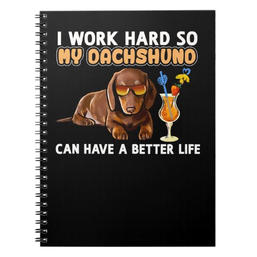 Dachshund Wiener Dog Funny Dachshund Shirt Dachshu Notitieboek (Voorkant)