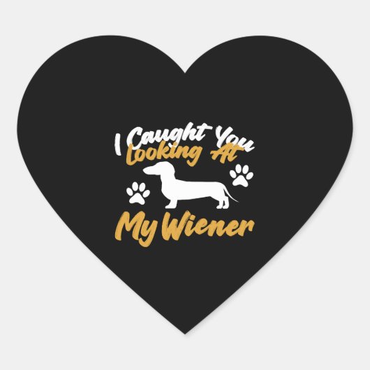 Dachshund Wiener Dog Hart Sticker (Voorkant)