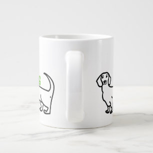 Dachshund Wiener Dog Liefde Eenvoudige Grappige Qu Grote Koffiekop