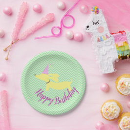Dachshund Wiener Dog Party Paper Borden Papieren Bordje