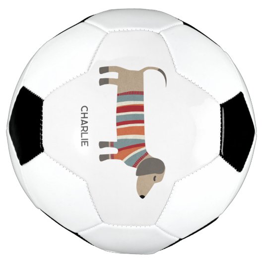 Dachshund Wiener Dog Persoonlijk Voetbal (Gedraaid)