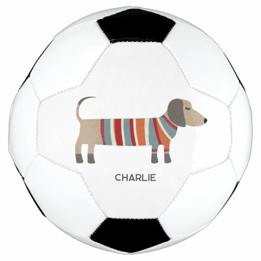 Dachshund Wiener Dog Persoonlijk Voetbal (Voorkant)