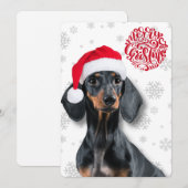 Dachshund Wiener Dog Pet Snowflake Kerstmis Feestdagenkaart (Voorkant / Achterkant)