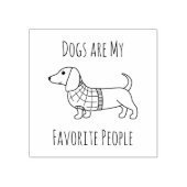Dachshund Wiener Dog Pset Sweater Quote Rubberstempel (Afrduk)