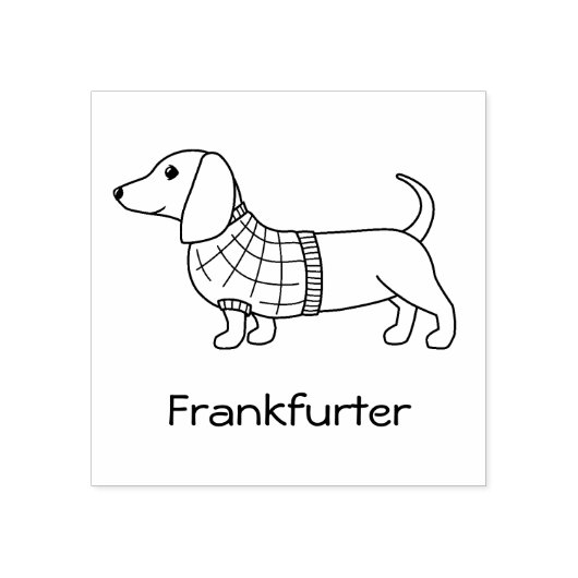 Dachshund Wiener Dog Pset Sweater Rubberstempel (Afrduk)