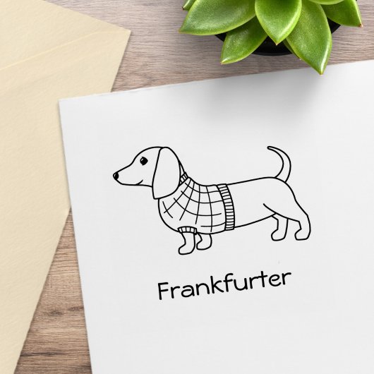 Dachshund Wiener Dog Pset Sweater Rubberstempel