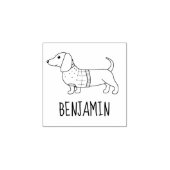 Dachshund Wiener Dog Pset Sweater Rubberstempel (Afrduk)