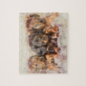 Dachshund Wiener Dog Puppies Legpuzzel (Verticaal)