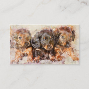 Dachshund Wiener Dog Puppies Visitekaartje