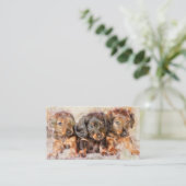 Dachshund Wiener Dog Puppies Visitekaartje (Staand voorkant)
