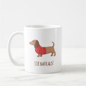 Dachshund Wiener Dog Puppy Aangepaste Naam Koffiemok (Links)