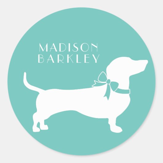 Dachshund Wiener Dog Puppy Classic Round Sticker (Voorkant)