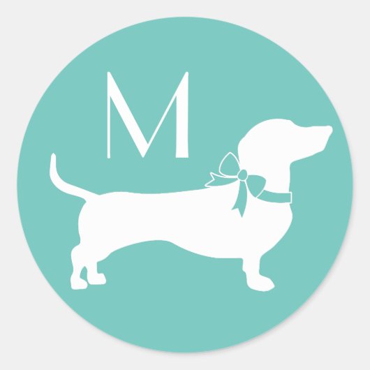 Dachshund Wiener Dog Puppy Classic Round Sticker (Voorkant)