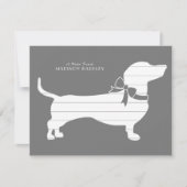 Dachshund Wiener Dog Puppy Hartelijk dank Bedankkaart (Voorkant)