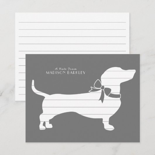 Dachshund Wiener Dog Puppy Hartelijk dank Bedankkaart (Voorkant / Achterkant)