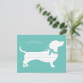 Dachshund Wiener Dog Puppy Hartelijk dank Bedankkaart (Staand voorkant)