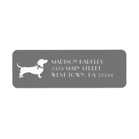 Dachshund Wiener Dog Puppy Label (Voorkant)