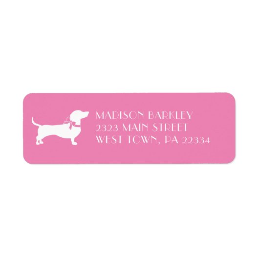 Dachshund Wiener Dog Puppy Label (Voorkant)