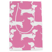 Dachshund Wiener Dog Puppy Medium Gift Bag Cadeauzakje (Voorkant)