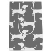 Dachshund Wiener Dog Puppy Medium Gift Bag Medium Cadeauzakje (Achterkant)