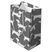 Dachshund Wiener Dog Puppy Medium Gift Bag Medium Cadeauzakje (Achterkant Gekanteld)