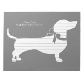 Dachshund Wiener Dog Puppy Notepad Notitieblok (Voorkant)