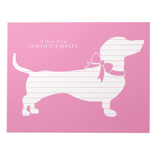 Dachshund Wiener Dog Puppy Notepad Notitieblok (Voorkant)