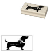 Dachshund Wiener Dog Puppy Rubberstempel (Gestempeld)
