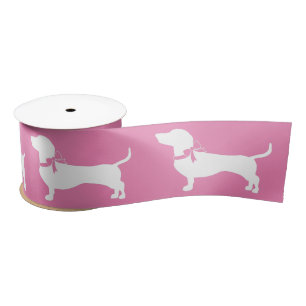 Dachshund Wiener Dog Puppy Satin Ribbon Satijnen Lint