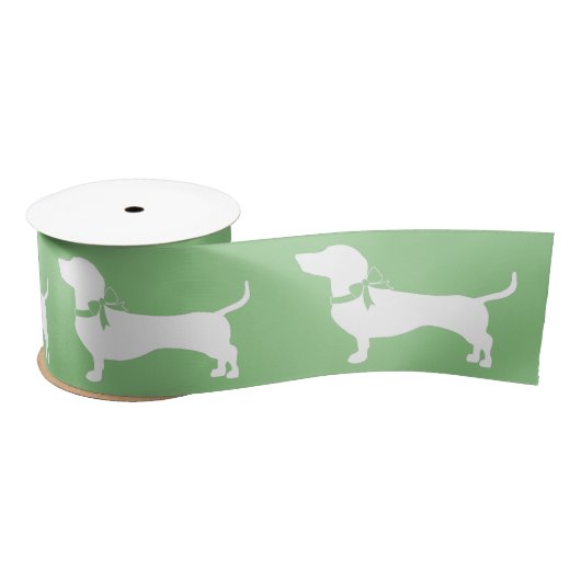 Dachshund Wiener Dog Puppy Satin Ribbon Satijnen Lint (Spoel)