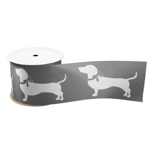 Dachshund Wiener Dog Puppy Satin Ribbon Satijnen Lint (Spoel)