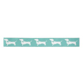 Dachshund Wiener Dog Puppy Satin Ribbon Satijnen Lint (Voorkant)