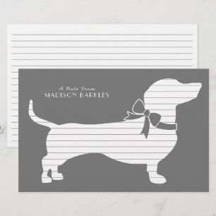Dachshund Wiener Dog Puppy Stationery Briefpapier