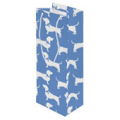 Dachshund Wiener Dog Puppy Wijn Cadeautas (Achterkant Gekanteld)