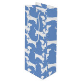 Dachshund Wiener Dog Puppy Wijn Cadeautas (Voorkant Gekanteld)