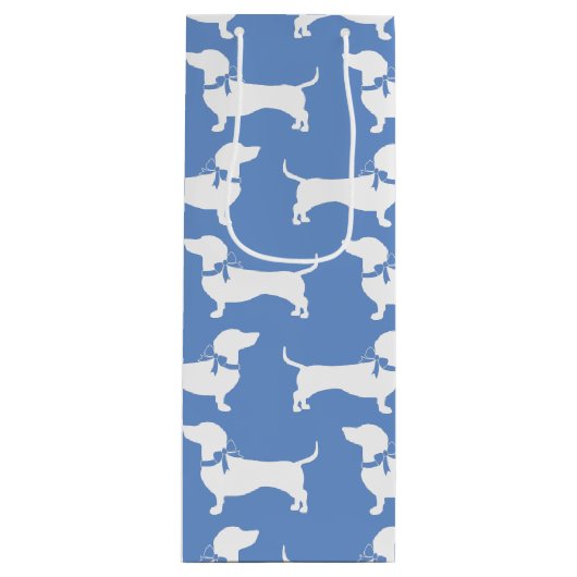 Dachshund Wiener Dog Puppy Wijn Cadeautas (Voorkant)
