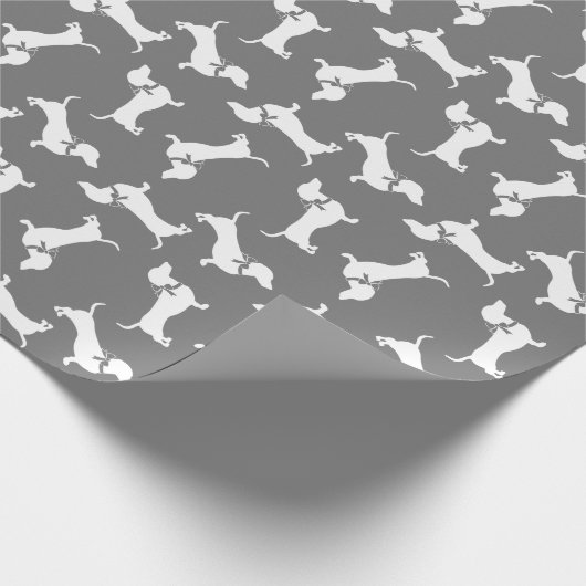 Dachshund Wiener Dog Puppy Wrapping Paper Cadeaupapier (Hoek)