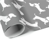 Dachshund Wiener Dog Puppy Wrapping Paper Cadeaupapier (Rol Hoek)
