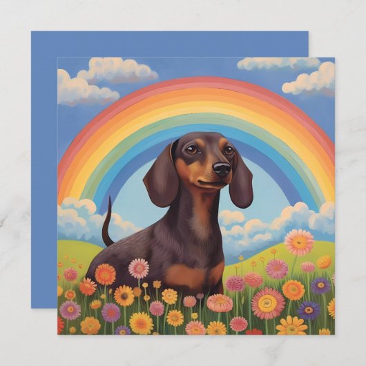 Dachshund Wiener Dog Rainbow Bridge Aangepaste naa (Voorkant / Achterkant)