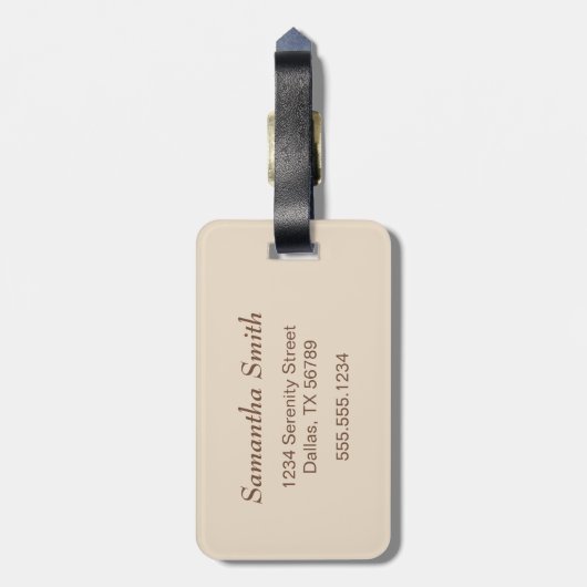 Dachshund Wiener Dog Red Pset Sweater on Beige Bagagelabel (Achterkant verticaal)