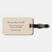 Dachshund Wiener Dog Red Pset Sweater on Beige Bagagelabel (Achterkant horizontaal)