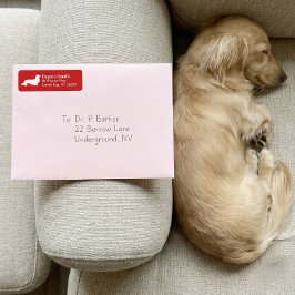 Dachshund Wiener Dog | Rode Retouradres Sticker