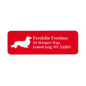 Dachshund Wiener Dog | Rode Retouradres Sticker (Voorkant)