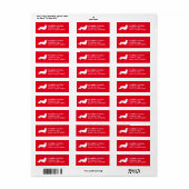 Dachshund Wiener Dog | Rode Retouradres Sticker (Full Sheet)